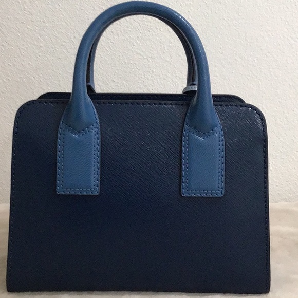 🆕 MARC JACOBS Little Big Shot Mini Tote Handle/Crossbody Bag Blue Sea Multi - Picture 5 of 16